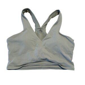 ALO Yoga Airbrush Real Lunar Grey Bra Tank Top Women's Small S